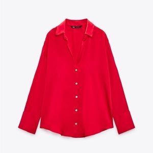 SATIN BUTTON UP